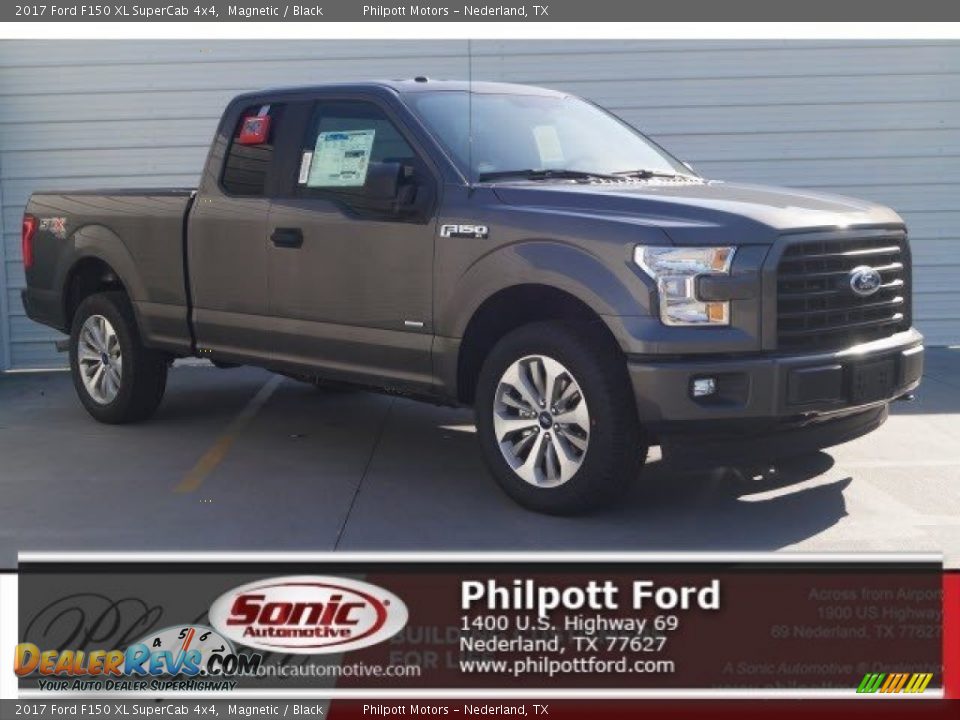 2017 Ford F150 XL SuperCab 4x4 Magnetic / Black Photo #1