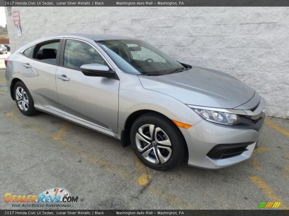 2017 Honda Civic LX Sedan Lunar Silver Metallic / Black Photo #1