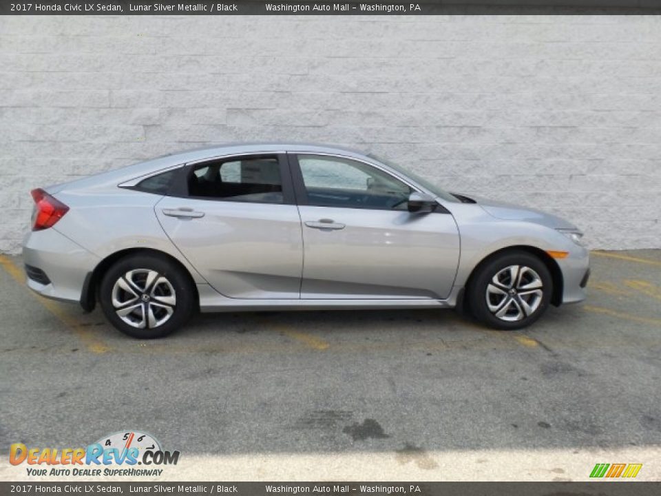 2017 Honda Civic LX Sedan Lunar Silver Metallic / Black Photo #2