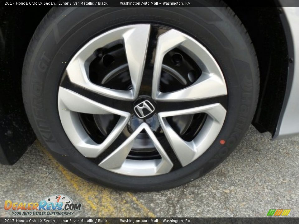 2017 Honda Civic LX Sedan Lunar Silver Metallic / Black Photo #3