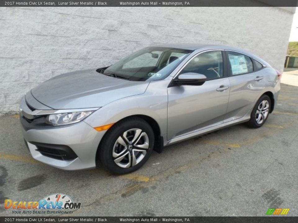 2017 Honda Civic LX Sedan Lunar Silver Metallic / Black Photo #5