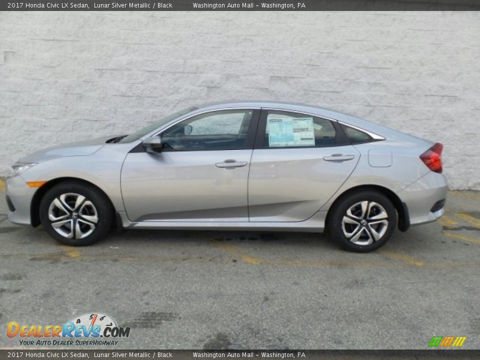 2017 Honda Civic LX Sedan Lunar Silver Metallic / Black Photo #6
