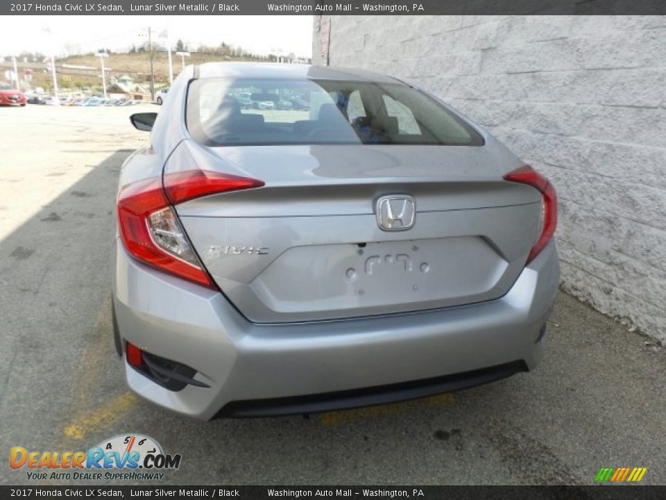 2017 Honda Civic LX Sedan Lunar Silver Metallic / Black Photo #7