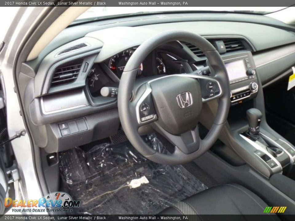 2017 Honda Civic LX Sedan Lunar Silver Metallic / Black Photo #9