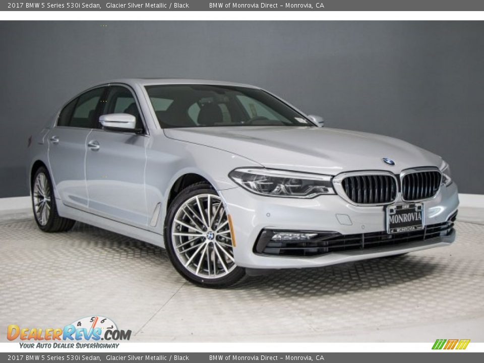 2017 BMW 5 Series 530i Sedan Glacier Silver Metallic / Black Photo #12