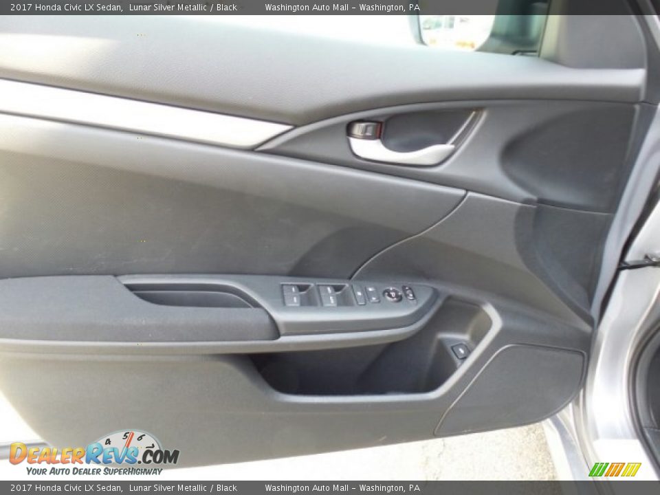 2017 Honda Civic LX Sedan Lunar Silver Metallic / Black Photo #14