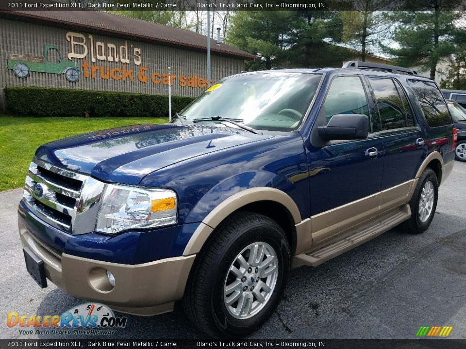 2011 Ford Expedition XLT Dark Blue Pearl Metallic / Camel Photo #1