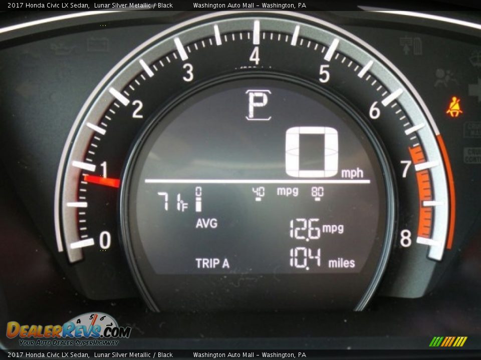 2017 Honda Civic LX Sedan Lunar Silver Metallic / Black Photo #18