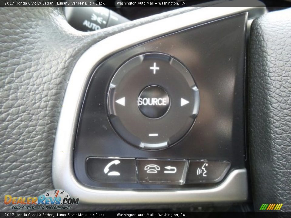 2017 Honda Civic LX Sedan Lunar Silver Metallic / Black Photo #19