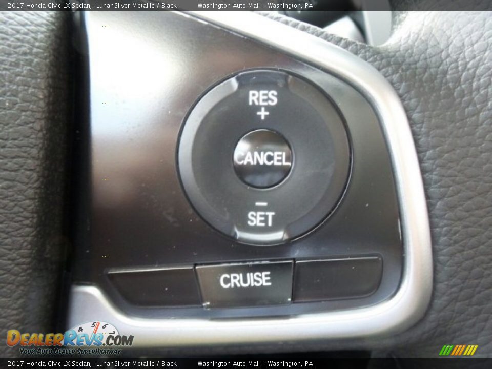 2017 Honda Civic LX Sedan Lunar Silver Metallic / Black Photo #21