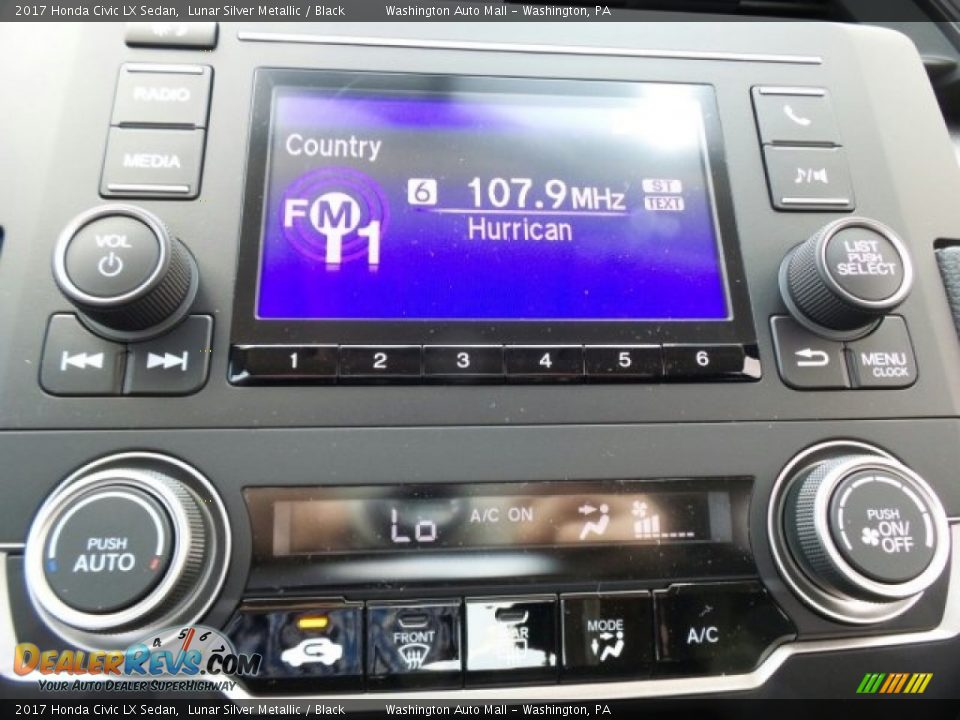 2017 Honda Civic LX Sedan Lunar Silver Metallic / Black Photo #23