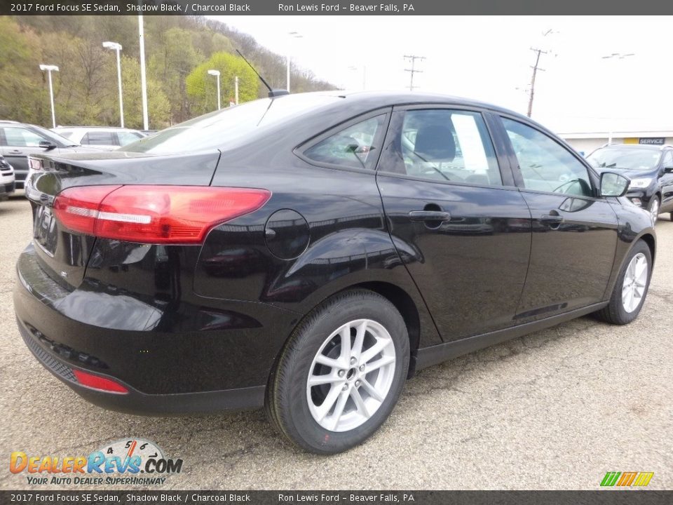 2017 Ford Focus SE Sedan Shadow Black / Charcoal Black Photo #3