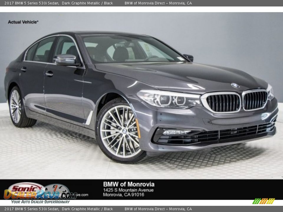 2017 BMW 5 Series 530i Sedan Dark Graphite Metallic / Black Photo #1
