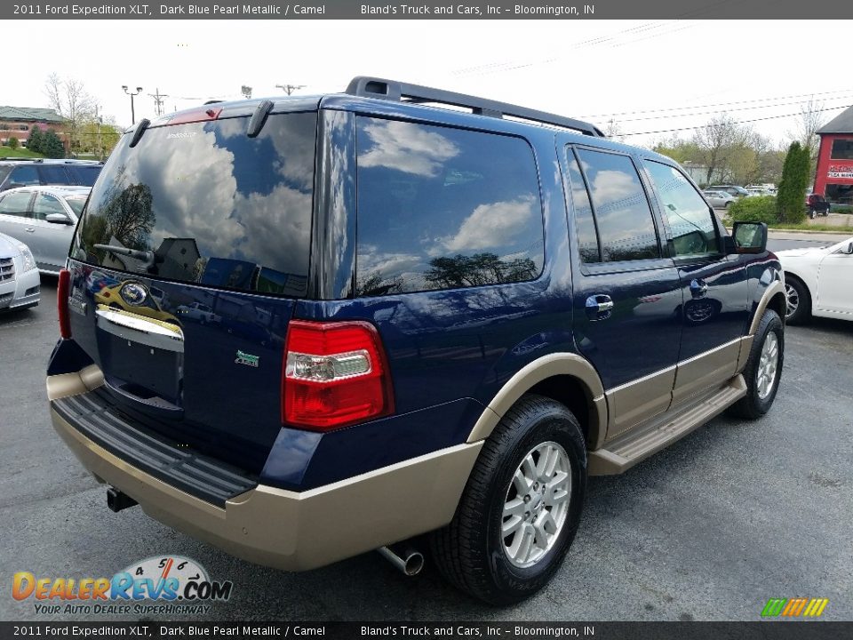 2011 Ford Expedition XLT Dark Blue Pearl Metallic / Camel Photo #8