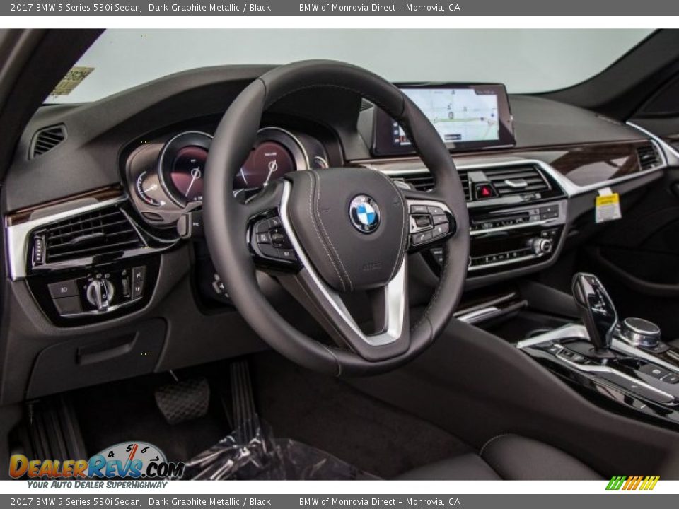 2017 BMW 5 Series 530i Sedan Dark Graphite Metallic / Black Photo #5