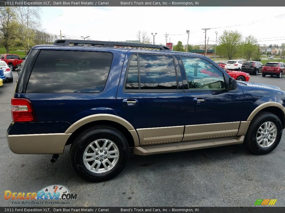 2011 Ford Expedition XLT Dark Blue Pearl Metallic / Camel Photo #10