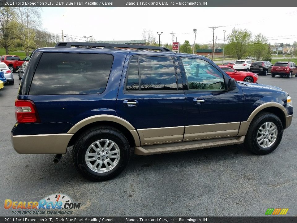 2011 Ford Expedition XLT Dark Blue Pearl Metallic / Camel Photo #11