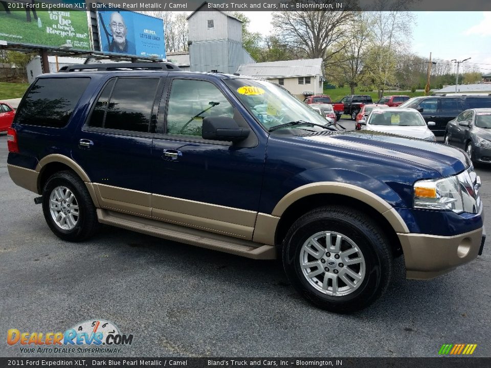 2011 Ford Expedition XLT Dark Blue Pearl Metallic / Camel Photo #12