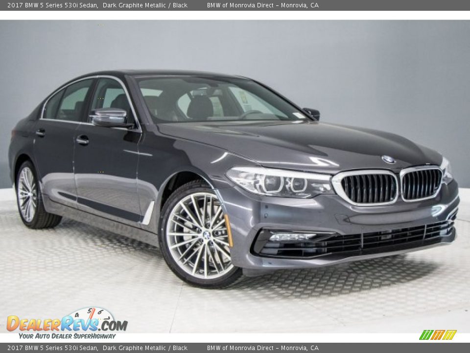 2017 BMW 5 Series 530i Sedan Dark Graphite Metallic / Black Photo #12