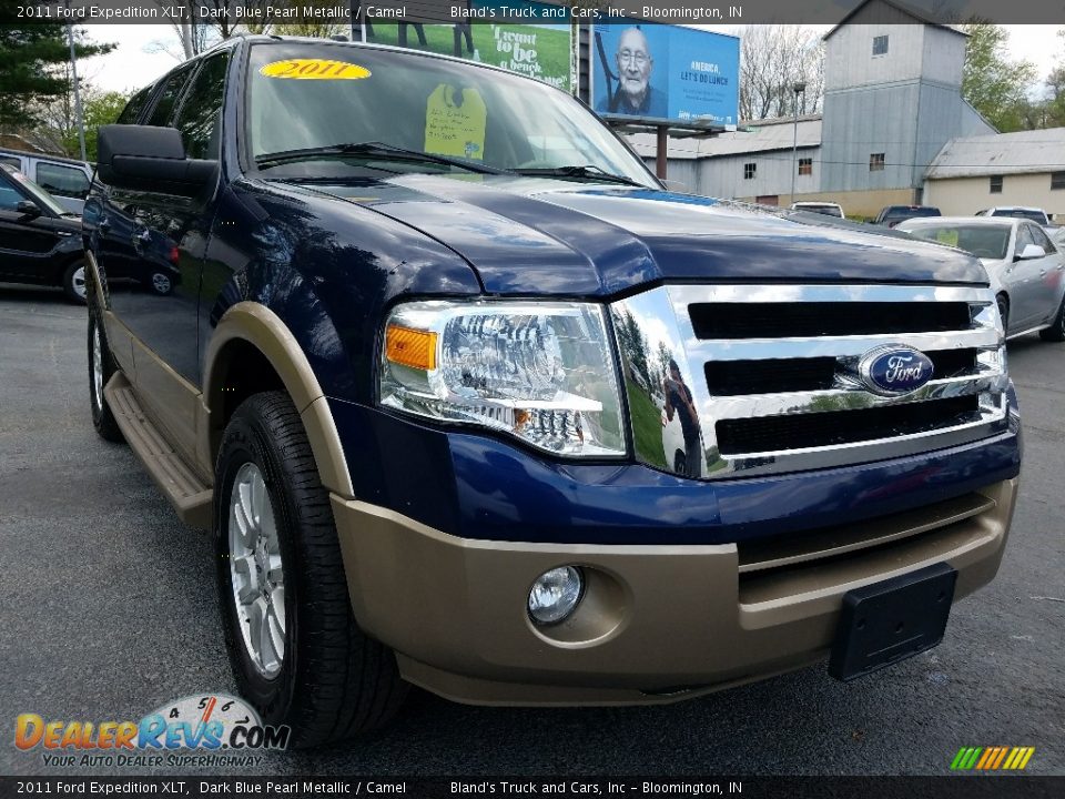 2011 Ford Expedition XLT Dark Blue Pearl Metallic / Camel Photo #13