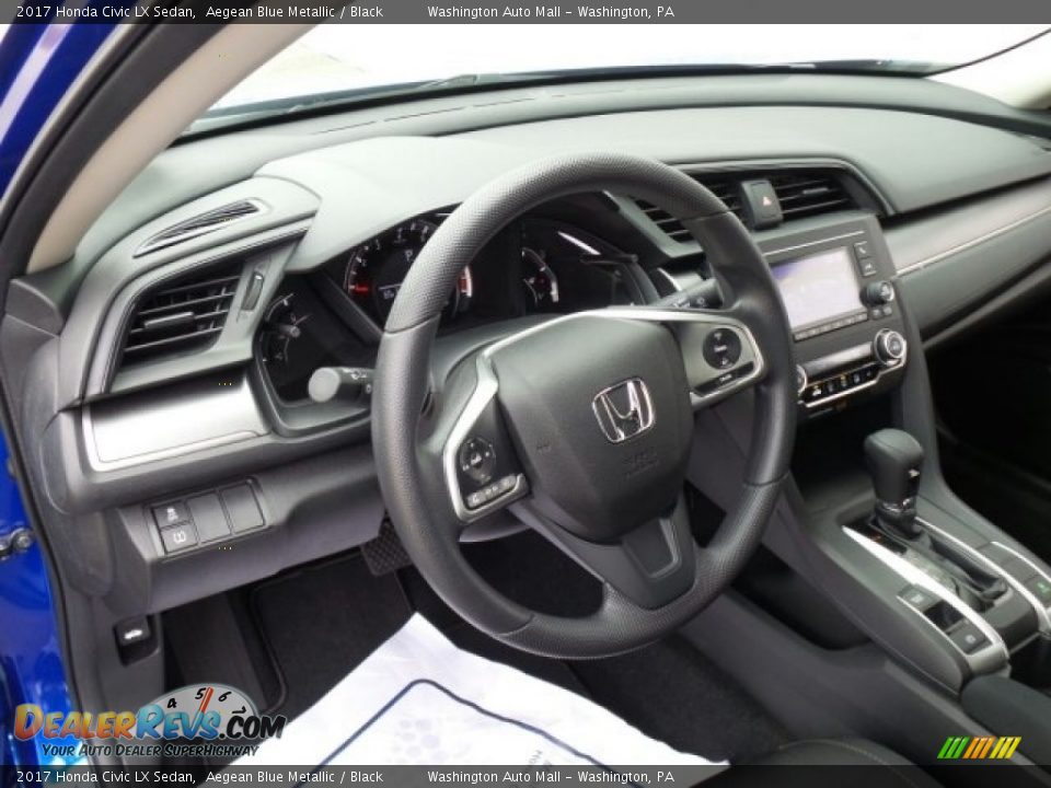 Black Interior - 2017 Honda Civic LX Sedan Photo #9