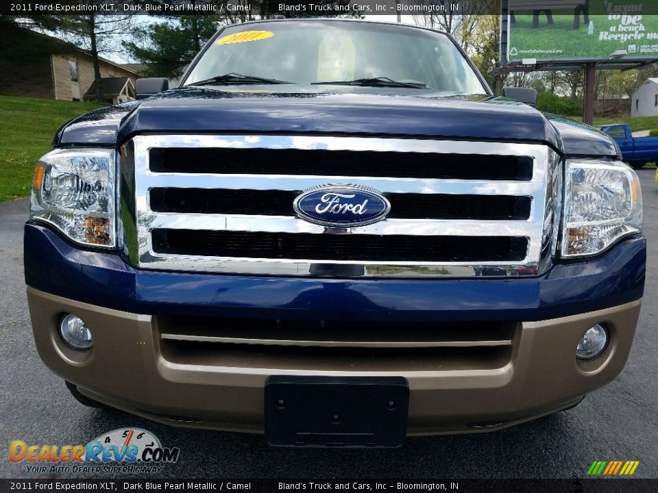 2011 Ford Expedition XLT Dark Blue Pearl Metallic / Camel Photo #14