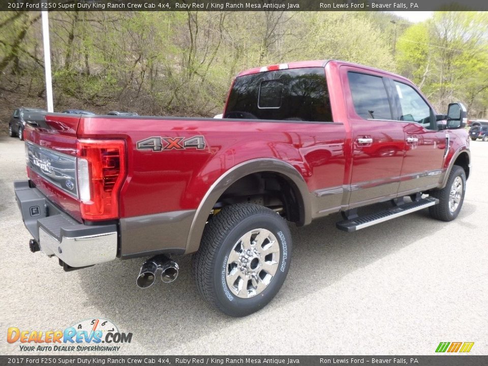 2017 Ford F250 Super Duty King Ranch Crew Cab 4x4 Ruby Red / King Ranch Mesa Antique Java Photo #2