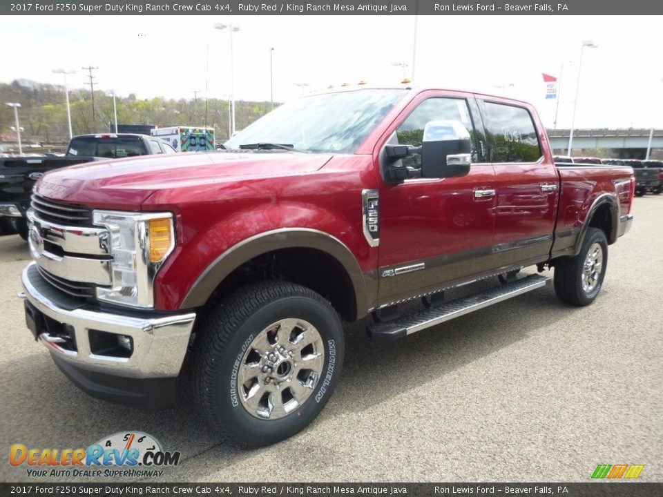 2017 Ford F250 Super Duty King Ranch Crew Cab 4x4 Ruby Red / King Ranch Mesa Antique Java Photo #6