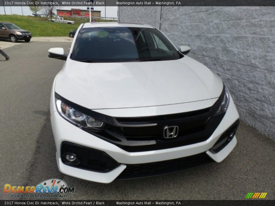 2017 Honda Civic EX Hatchback White Orchid Pearl / Black Photo #4
