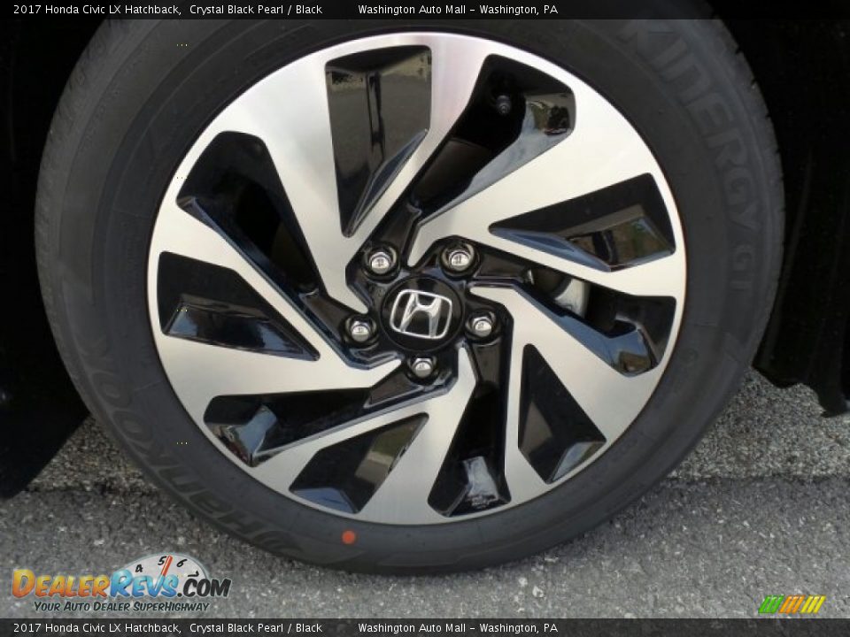 2017 Honda Civic LX Hatchback Crystal Black Pearl / Black Photo #3