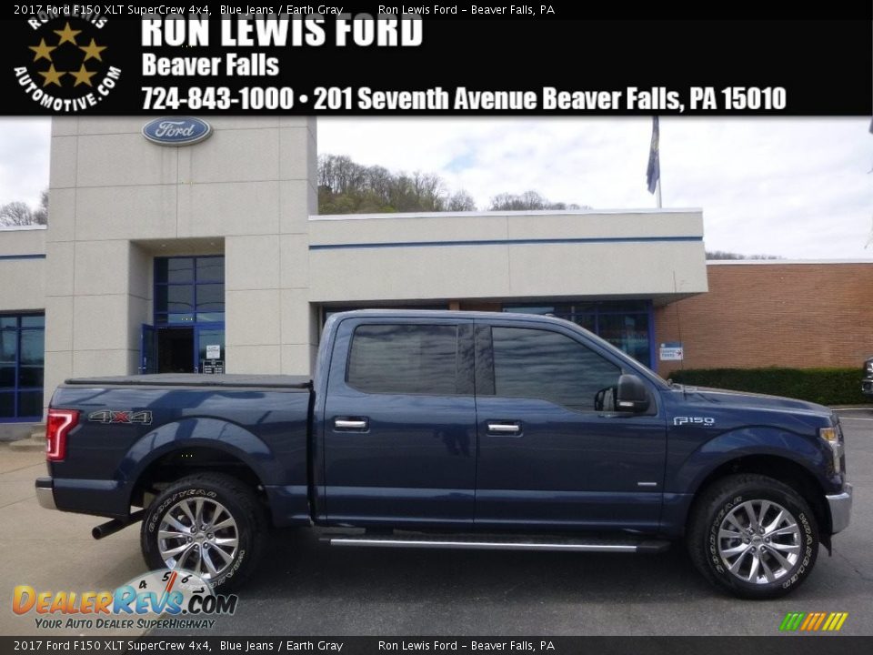 2017 Ford F150 XLT SuperCrew 4x4 Blue Jeans / Earth Gray Photo #1