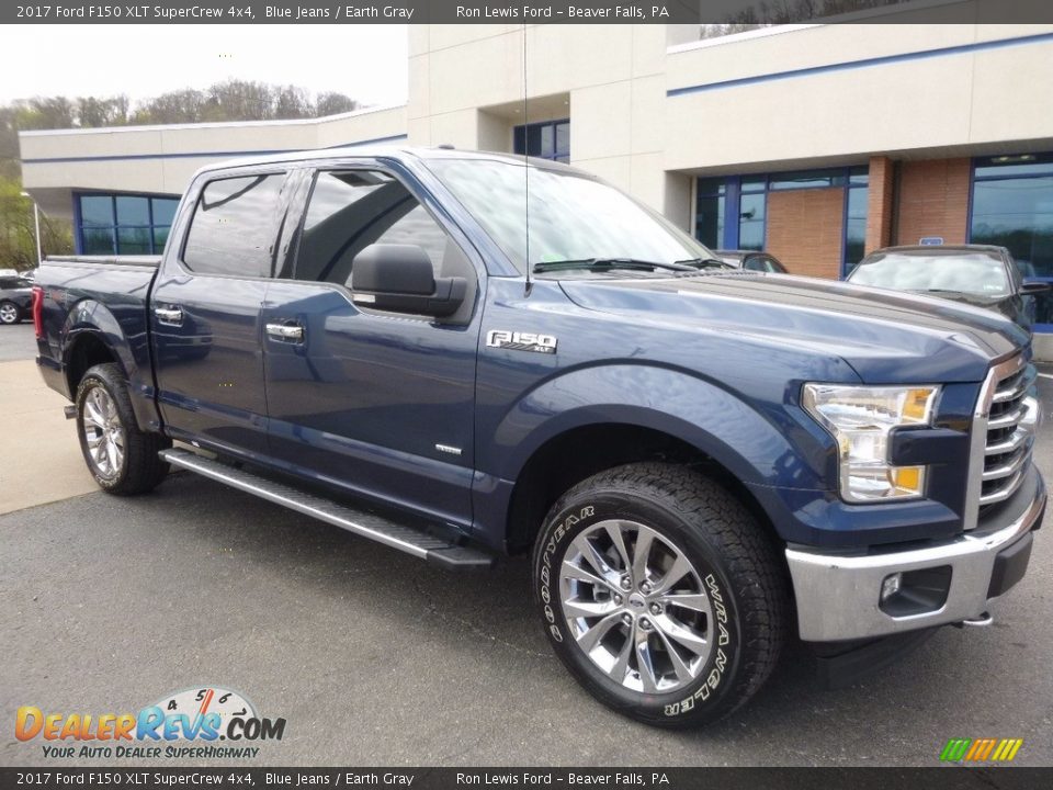 2017 Ford F150 XLT SuperCrew 4x4 Blue Jeans / Earth Gray Photo #8