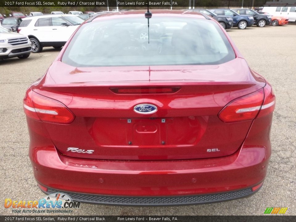2017 Ford Focus SEL Sedan Ruby Red / Charcoal Black Photo #3