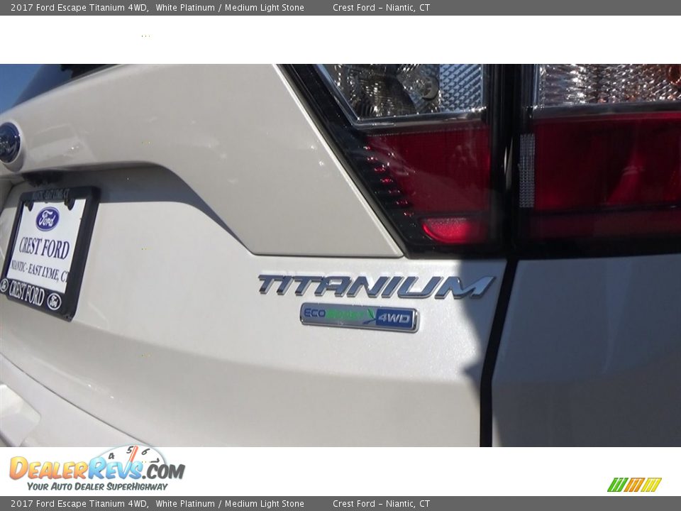 2017 Ford Escape Titanium 4WD White Platinum / Medium Light Stone Photo #9