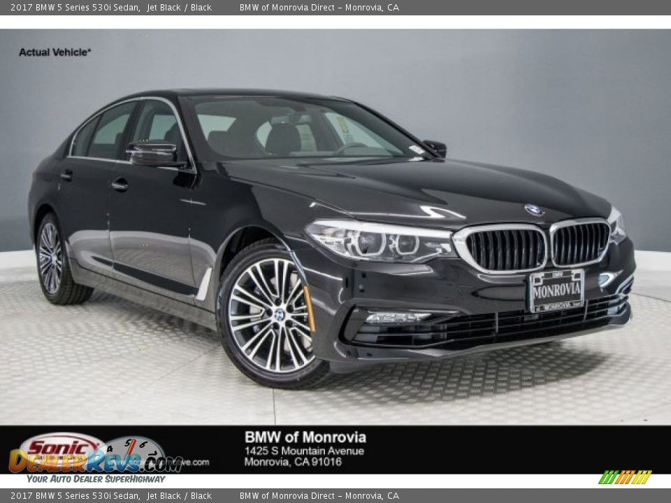 2017 BMW 5 Series 530i Sedan Jet Black / Black Photo #1