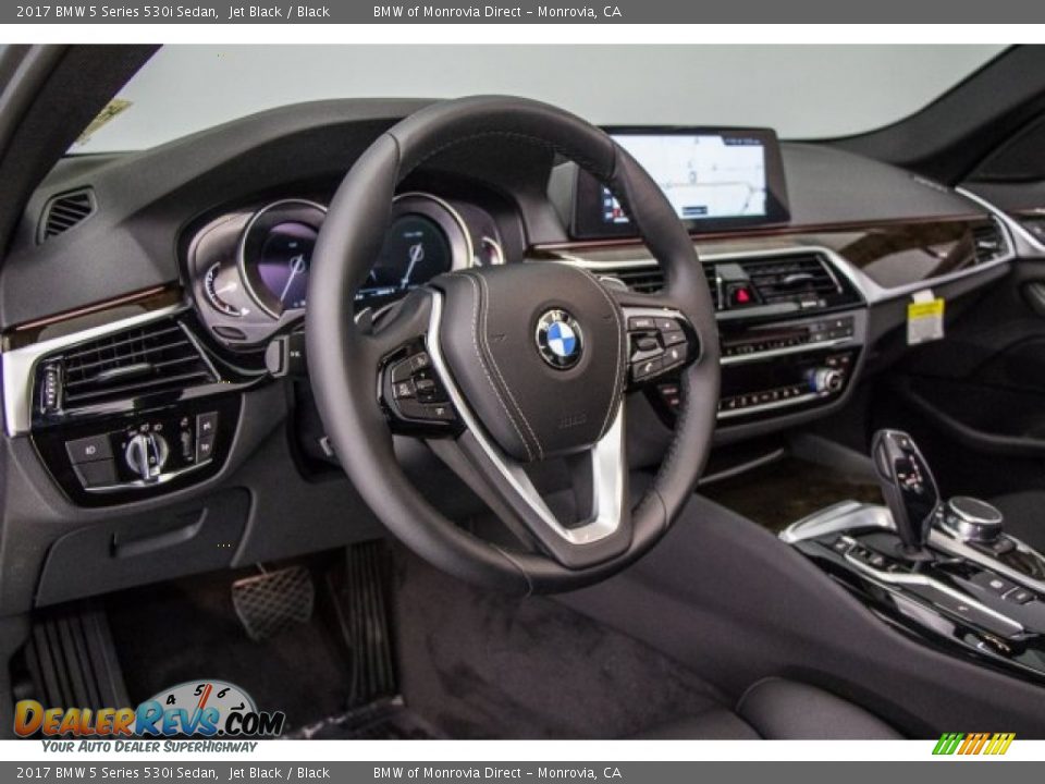 2017 BMW 5 Series 530i Sedan Jet Black / Black Photo #5