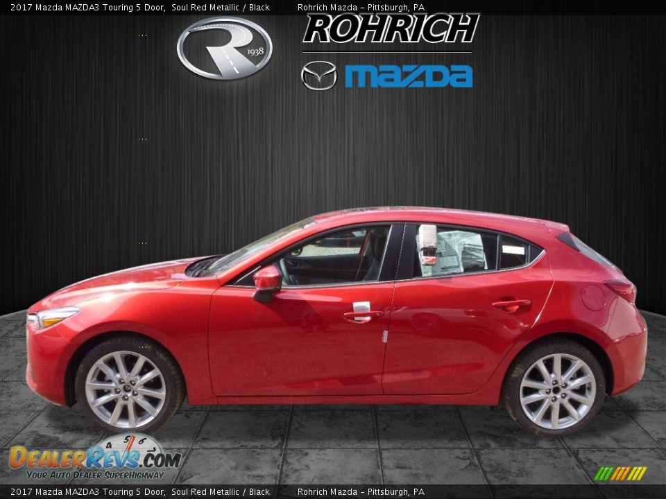 2017 Mazda MAZDA3 Touring 5 Door Soul Red Metallic / Black Photo #3