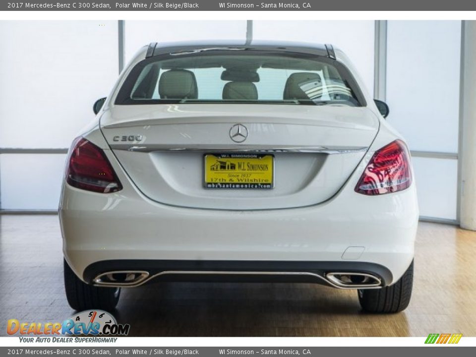 2017 Mercedes-Benz C 300 Sedan Polar White / Silk Beige/Black Photo #4