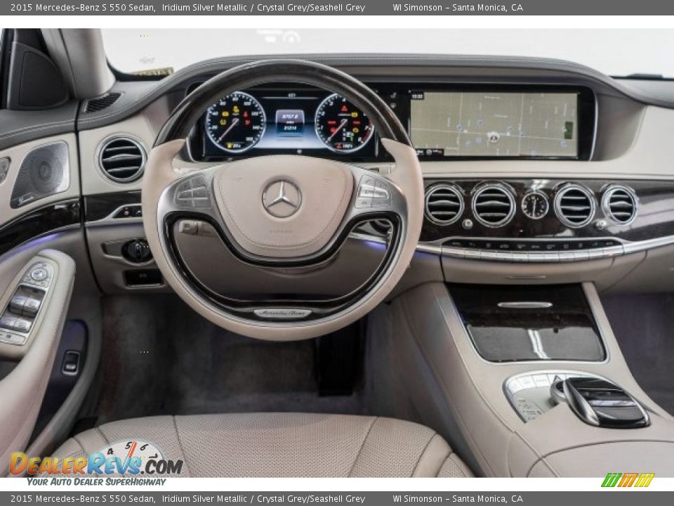 2015 Mercedes-Benz S 550 Sedan Iridium Silver Metallic / Crystal Grey/Seashell Grey Photo #4