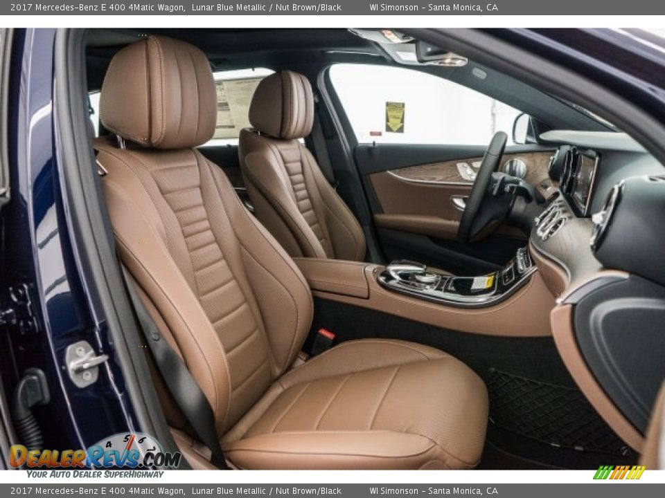 2017 Mercedes-Benz E 400 4Matic Wagon Lunar Blue Metallic / Nut Brown/Black Photo #2