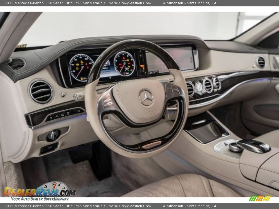 2015 Mercedes-Benz S 550 Sedan Iridium Silver Metallic / Crystal Grey/Seashell Grey Photo #19