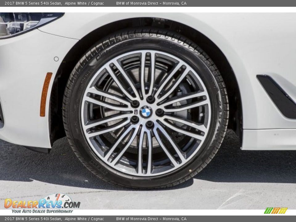 2017 BMW 5 Series 540i Sedan Alpine White / Cognac Photo #9
