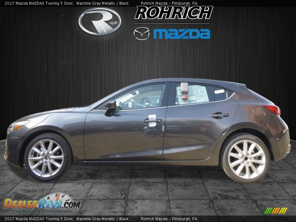 2017 Mazda MAZDA3 Touring 5 Door Machine Gray Metallic / Black Photo #3