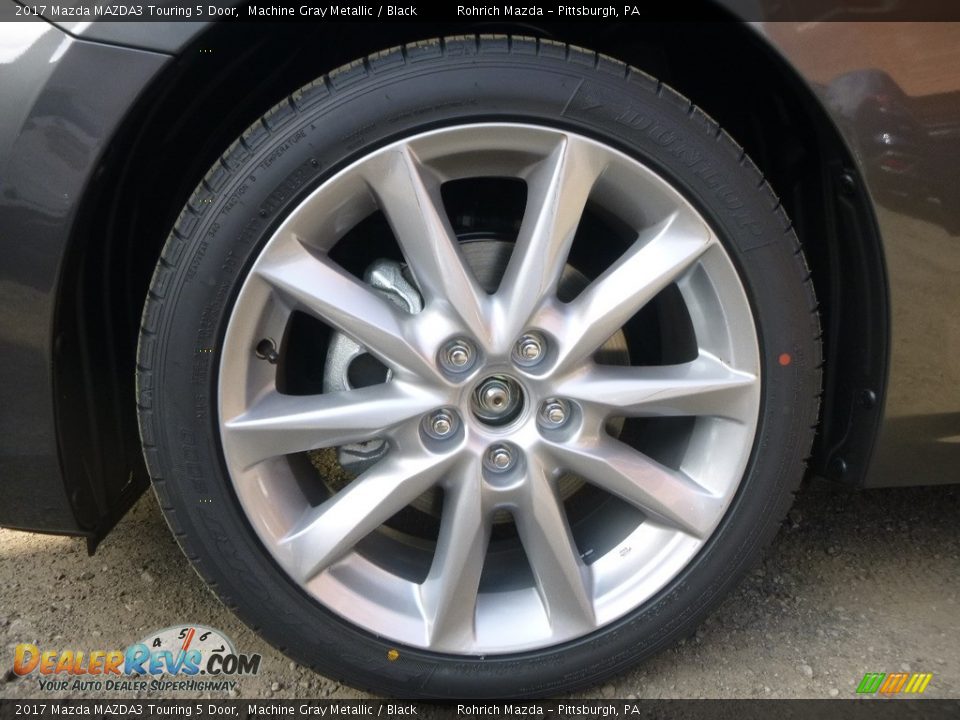 2017 Mazda MAZDA3 Touring 5 Door Machine Gray Metallic / Black Photo #5