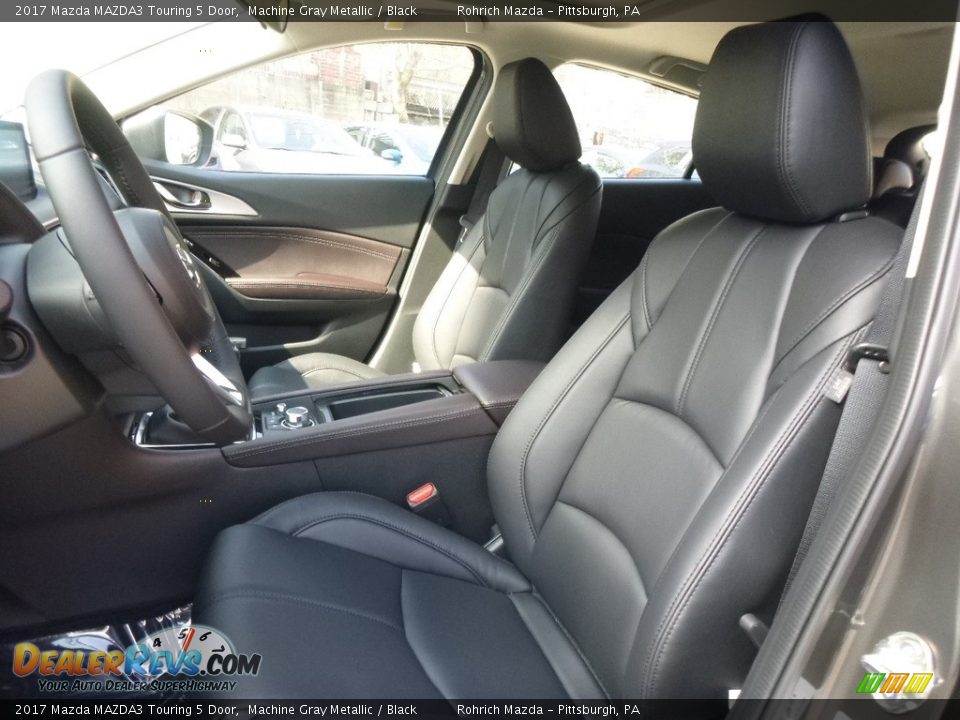 2017 Mazda MAZDA3 Touring 5 Door Machine Gray Metallic / Black Photo #6