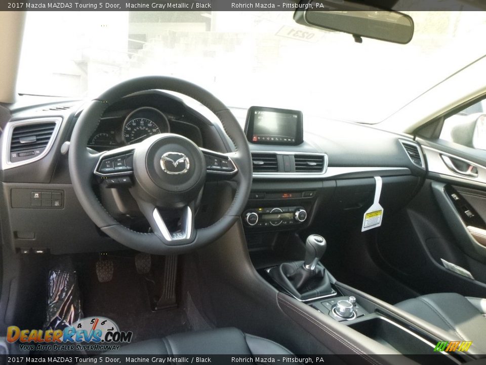 2017 Mazda MAZDA3 Touring 5 Door Machine Gray Metallic / Black Photo #8