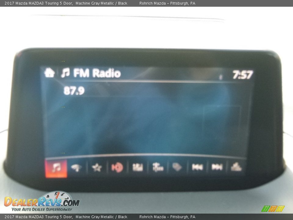 2017 Mazda MAZDA3 Touring 5 Door Machine Gray Metallic / Black Photo #12