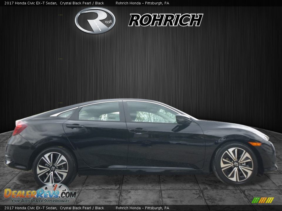 2017 Honda Civic EX-T Sedan Crystal Black Pearl / Black Photo #2