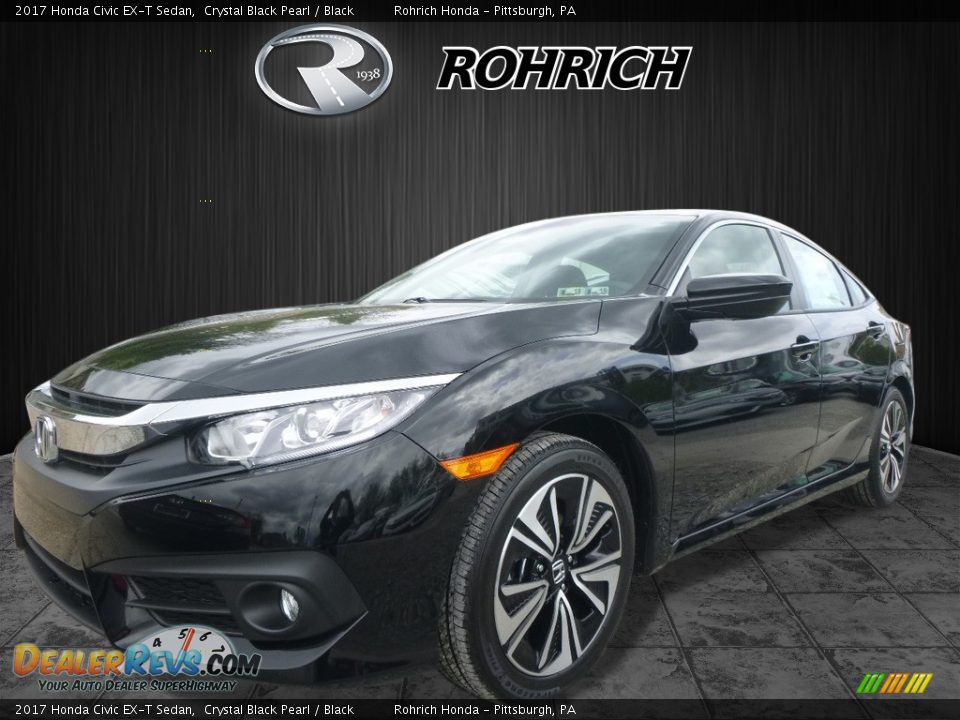 2017 Honda Civic EX-T Sedan Crystal Black Pearl / Black Photo #4