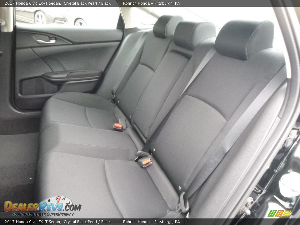 2017 Honda Civic EX-T Sedan Crystal Black Pearl / Black Photo #7